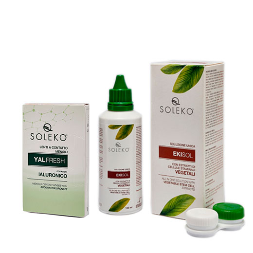 Набор: линзы YALFRESH и раствор EKISOL 100ml