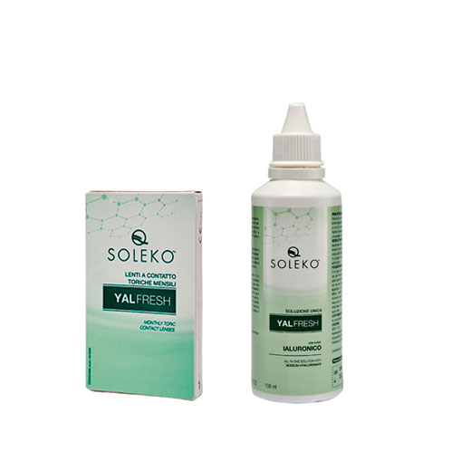 Набор: Астигматические линзы YALFRESH TORIC и раствор YALFRESH 100ml